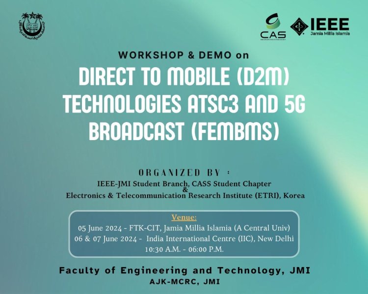 Korean Research Institute ETRI to Showcase Cutting-Edge Direct-to-Mobile (D2M) Broadcasting Technologies in India